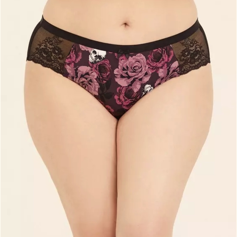 Torrid Shine And Lace Mid-Rise Hipster Panty